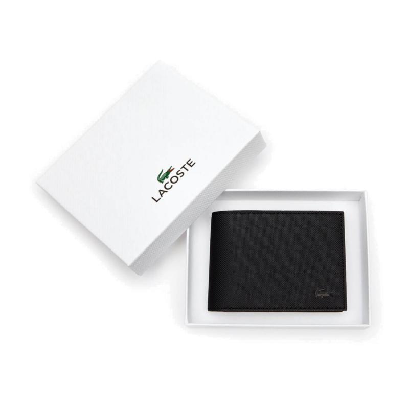 Portefeuille plat classique Lacoste en petit piqué pour homme