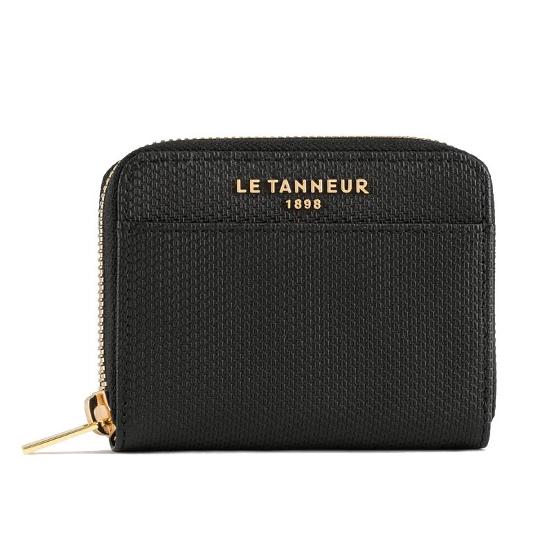 Porte monnaie zippé Lise en cuir monogramme  Le Tanneur