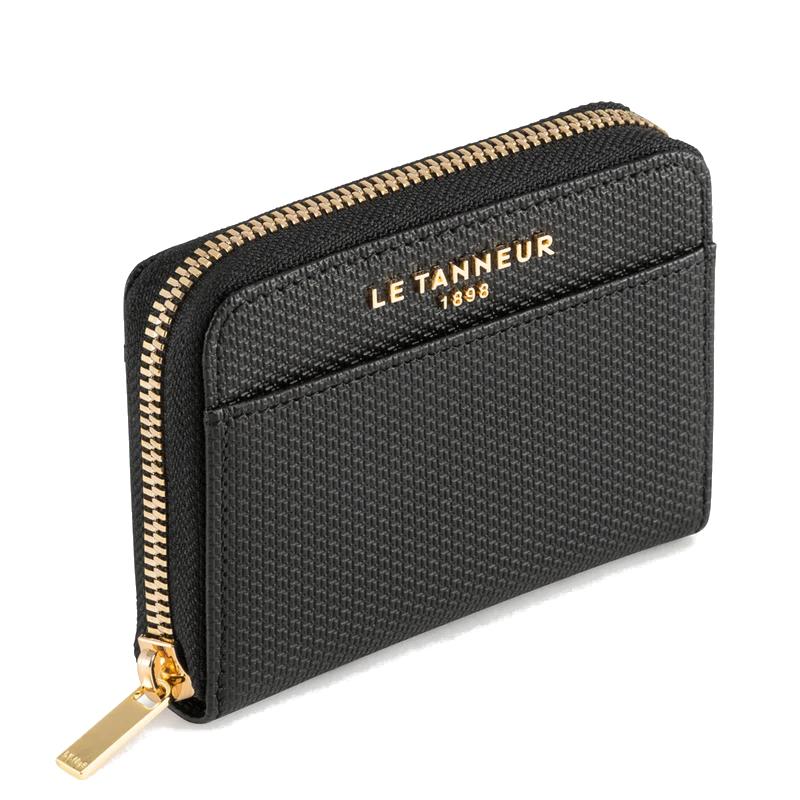 Porte monnaie zippé Lise en cuir monogramme  Le Tanneur