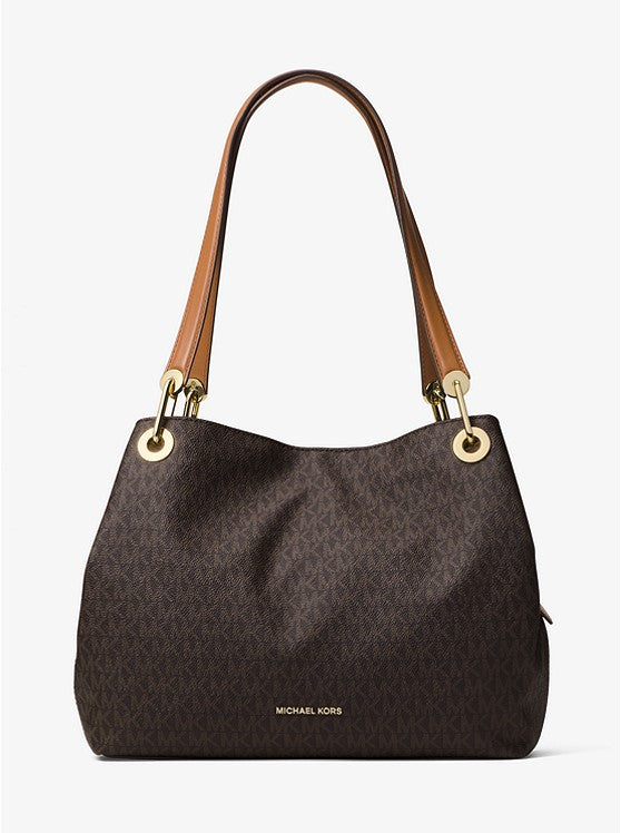 MICHAEL KORS Grand sac porté épaule Raven en cuir Bronze/Noisette