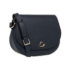 Sac Lancaster besace en cuir de vachette bleu marine