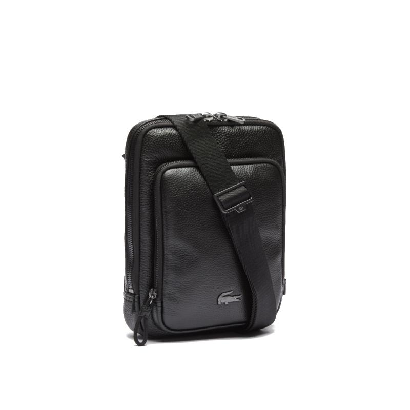 Sac à bandoulière plat en cuir pleine fleur mat Soft Mate