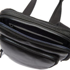 Sac à bandoulière plat en cuir pleine fleur mat Soft Mate