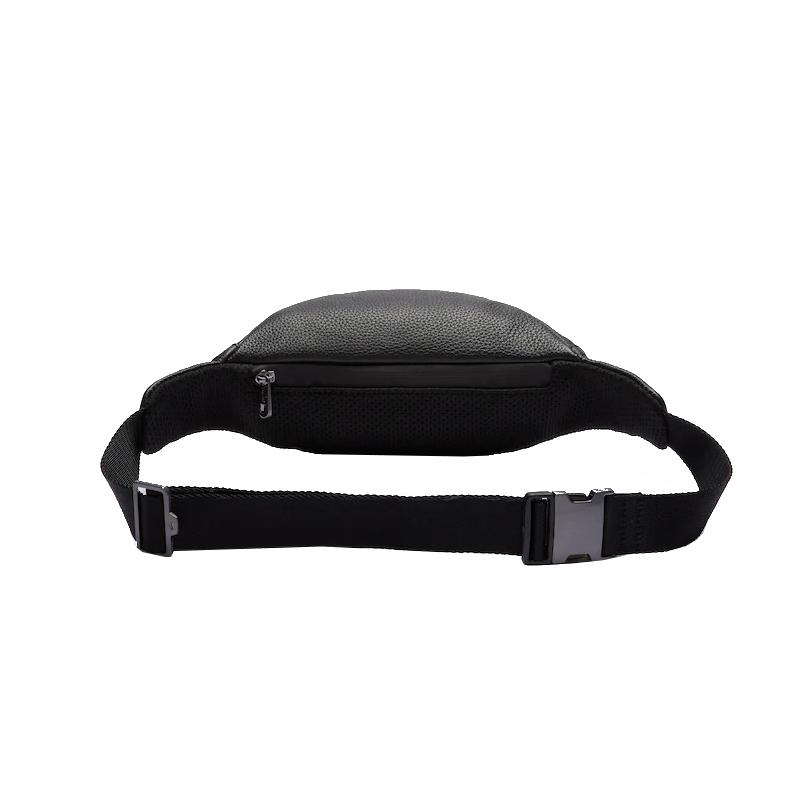 Sac banane zippé en cuir grainé Soft Mate pour homme Lacoste