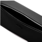 Sacoche zippée Homme Lacoste  Chantaco en cuir piqué mat