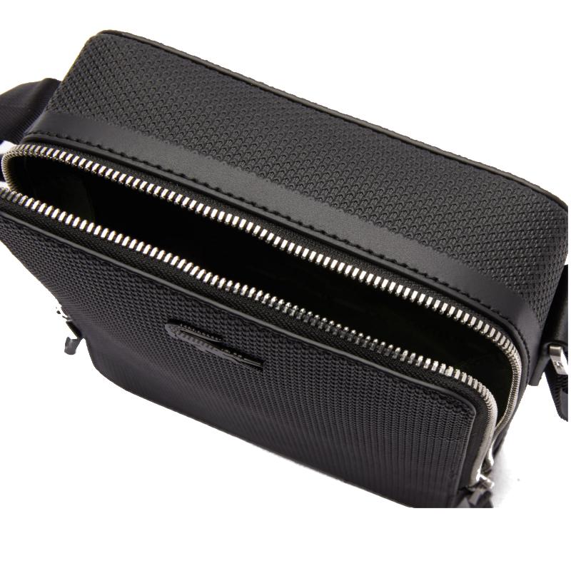 LACOSTE Sac pour appareil photo vertical Chantaco en cuir cousu mat