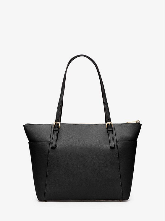 MICHAEL KORS Grand cabas Jet Set en cuir grainé avec glissière supérieure