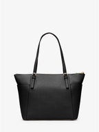 MICHAEL KORS Grand cabas Jet Set en cuir grainé avec glissière supérieure