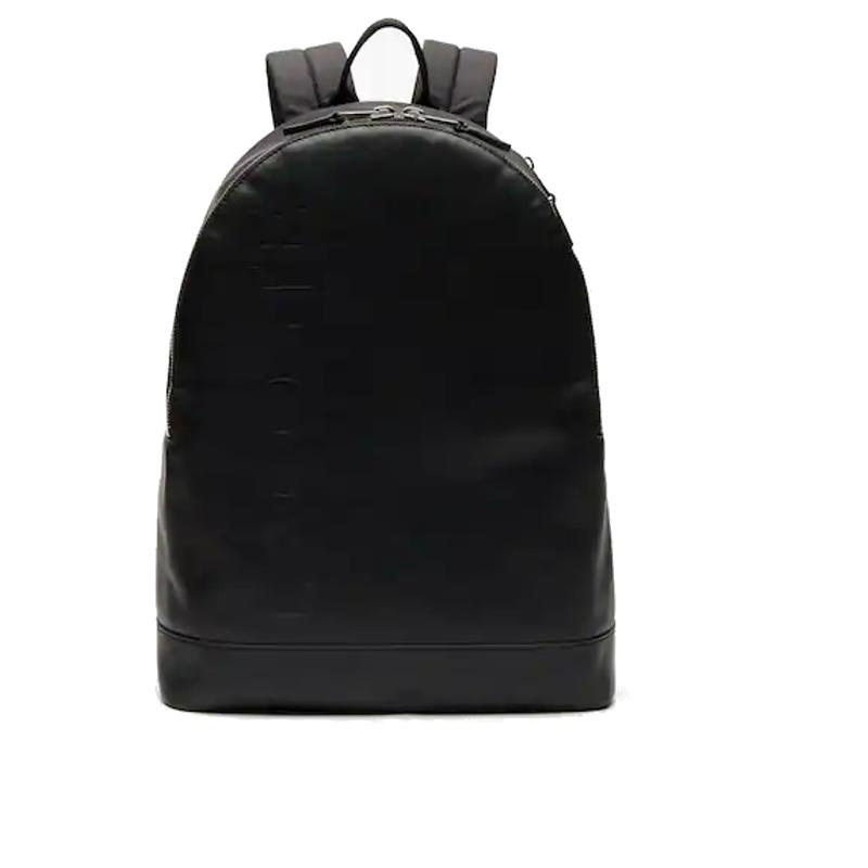 Sac à dos zippé Lacoste Signature en cuir