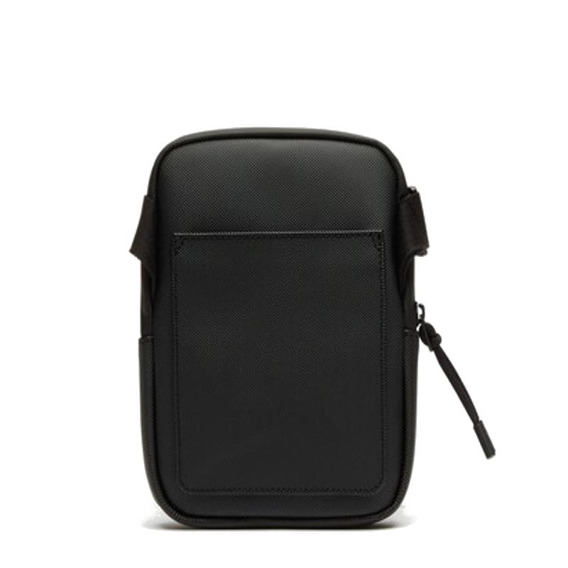 Petite sacoche zippée unie Lacoste avec marquage