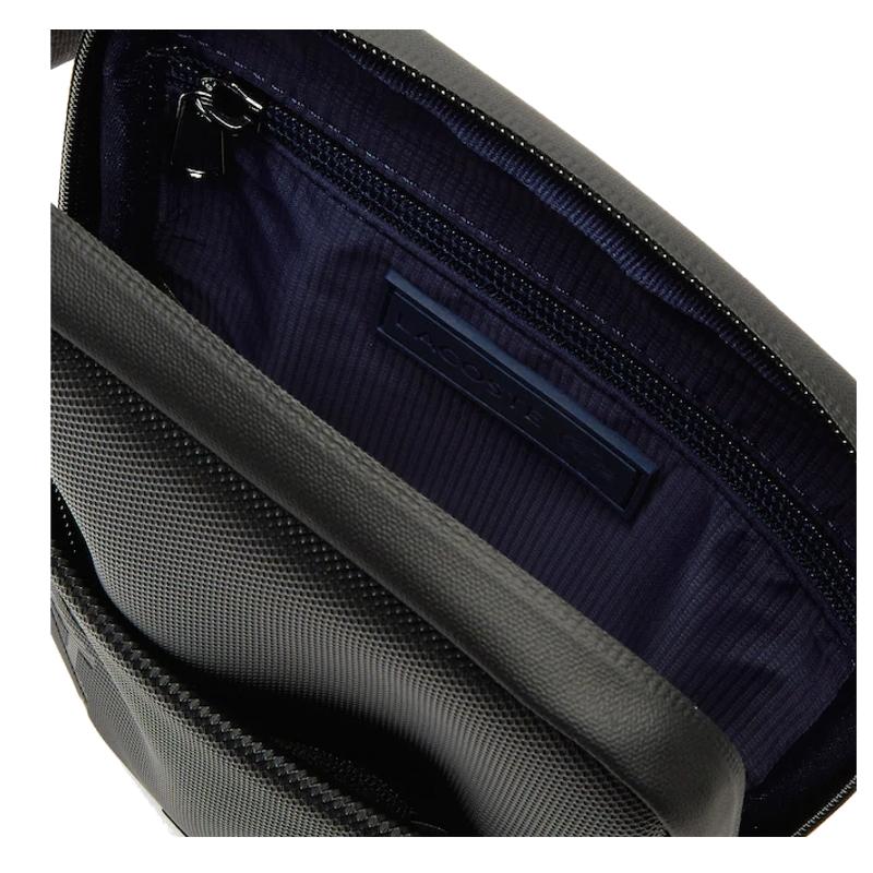 Sacoche zippée Lacoste unie avec marquage