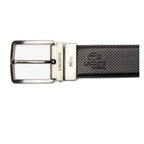 Ceinture réversible en cuir piqué à boucle gravée Lacoste