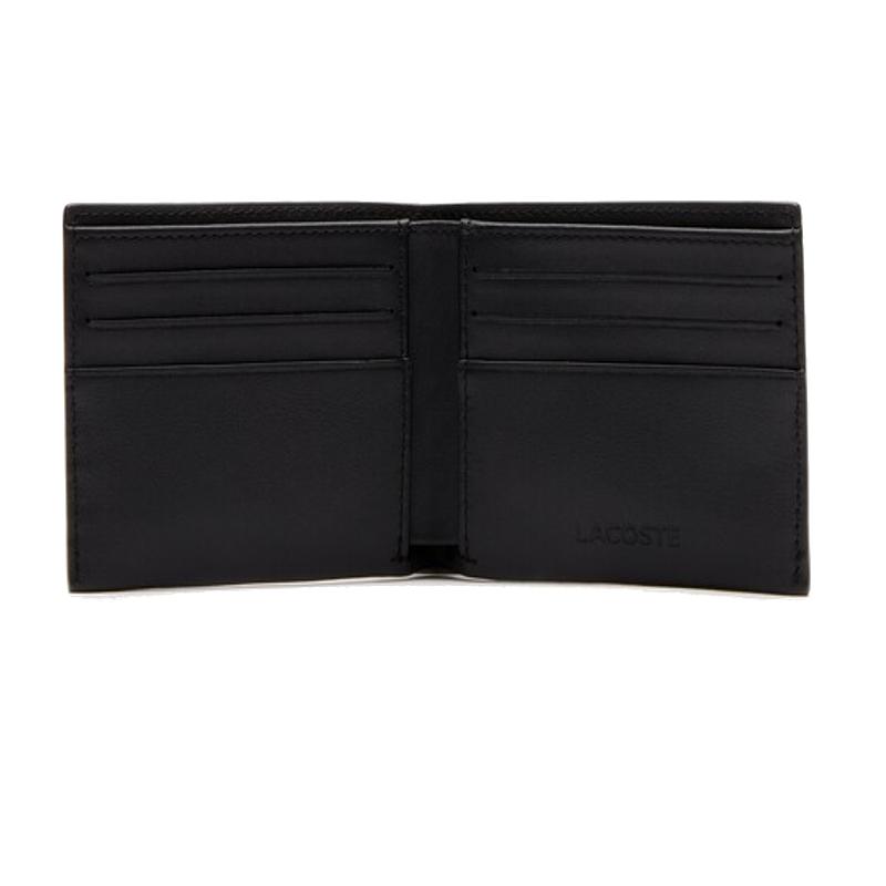 Petit portefeuille Signature en cuir uni