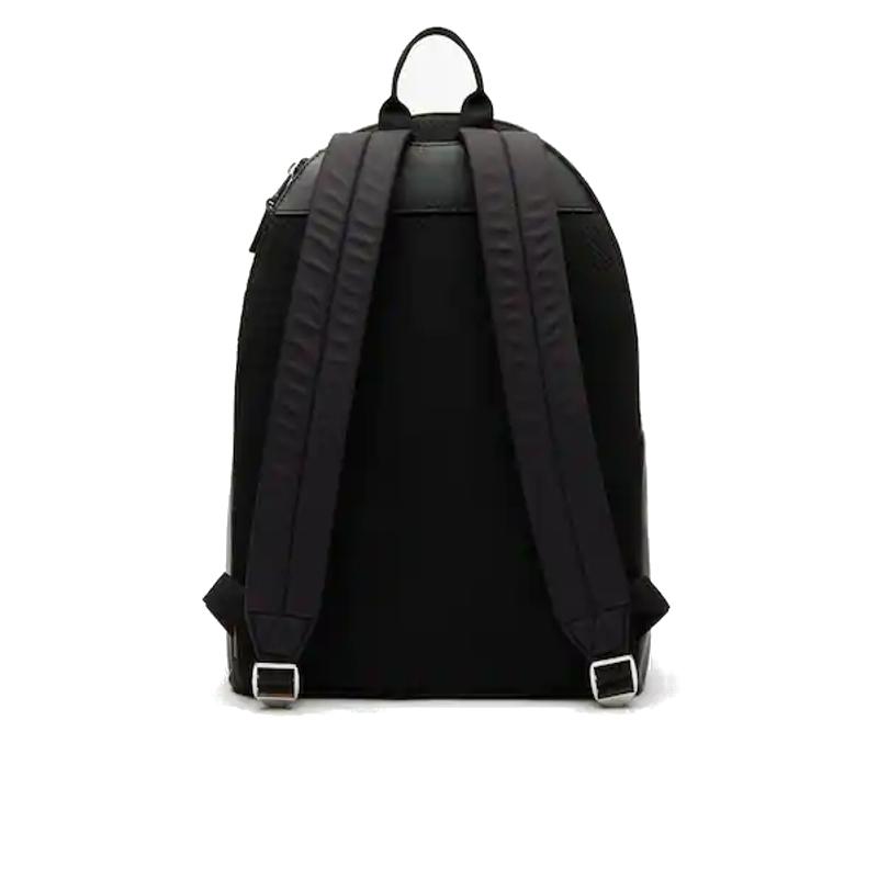 Sac à dos zippé Lacoste Signature en cuir