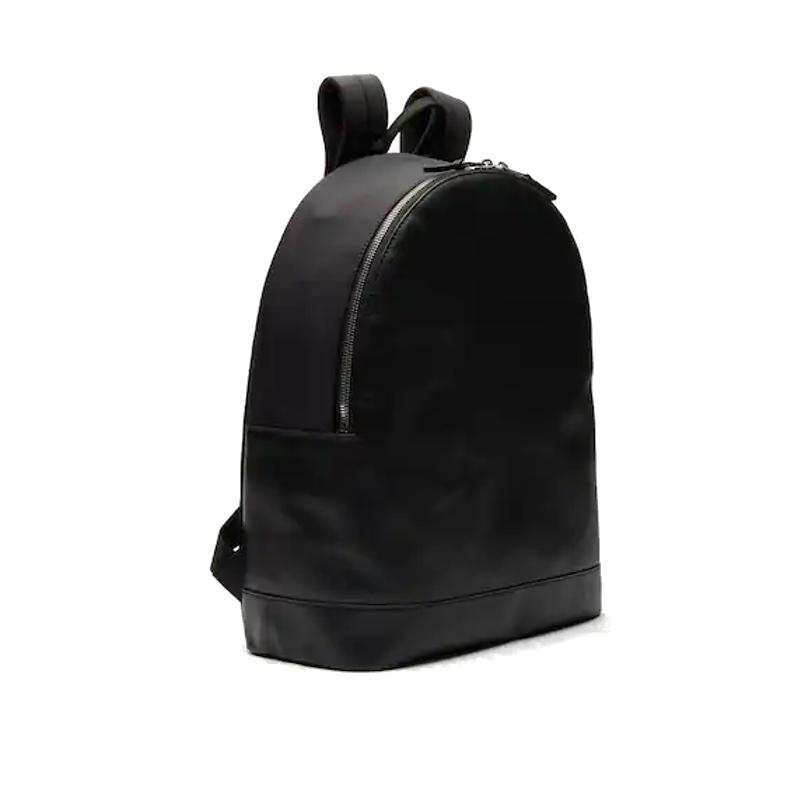 Sac à dos zippé Lacoste Signature en cuir