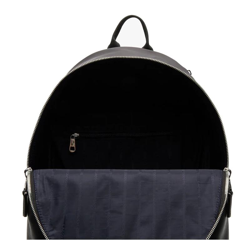 Sac à dos zippé Lacoste Signature en cuir