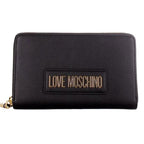 Portefeuille zippé femme LOVE MOSCHINO Black Lettering Love line