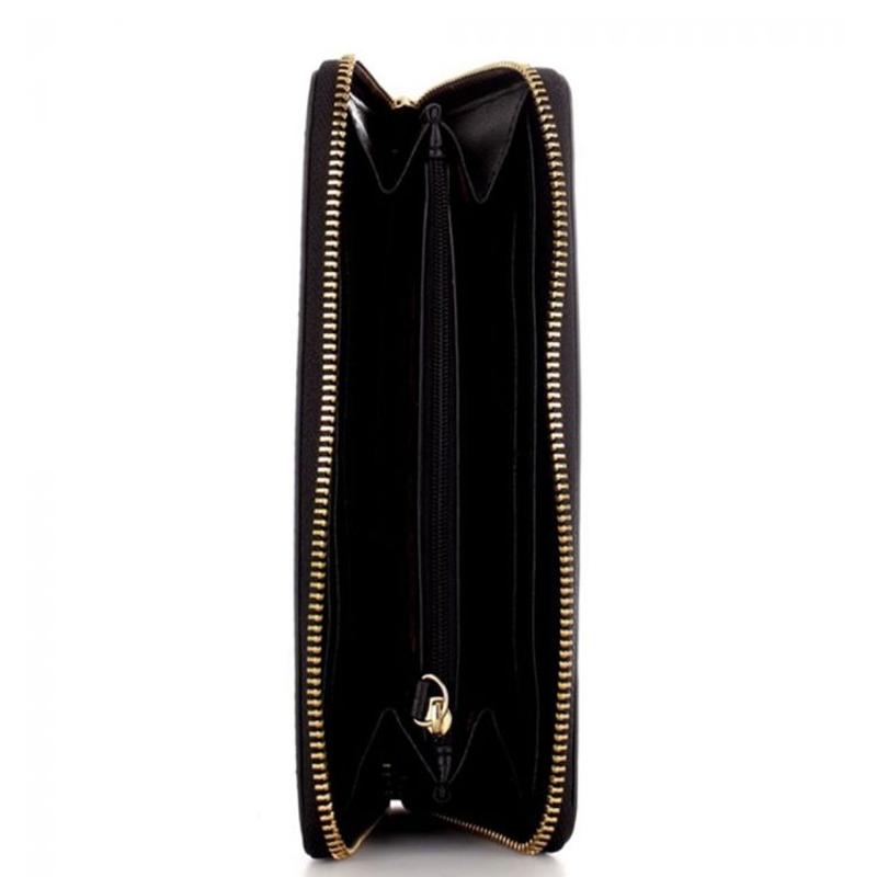 Portefeuille zippé femme LOVE MOSCHINO Black Lettering Love line