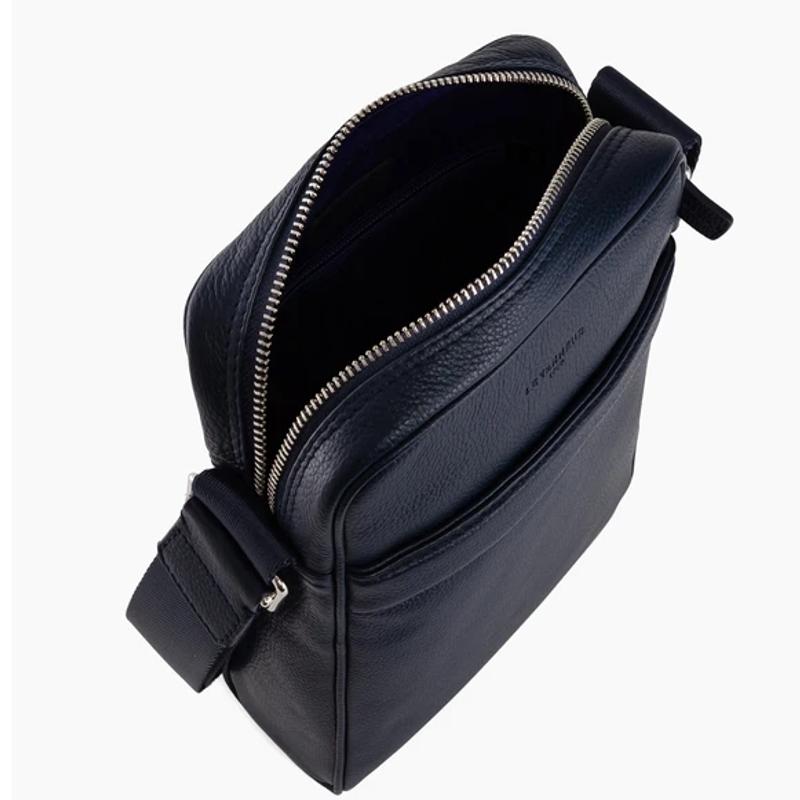 Sacoche Moyen Modèle Charles en cuir grainé  TCHA2210 - Bleu