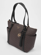 Marron Noir - MICHAEL KORS Grand cabas Sullivan à logo avec glissière supérieure Marron/Noir