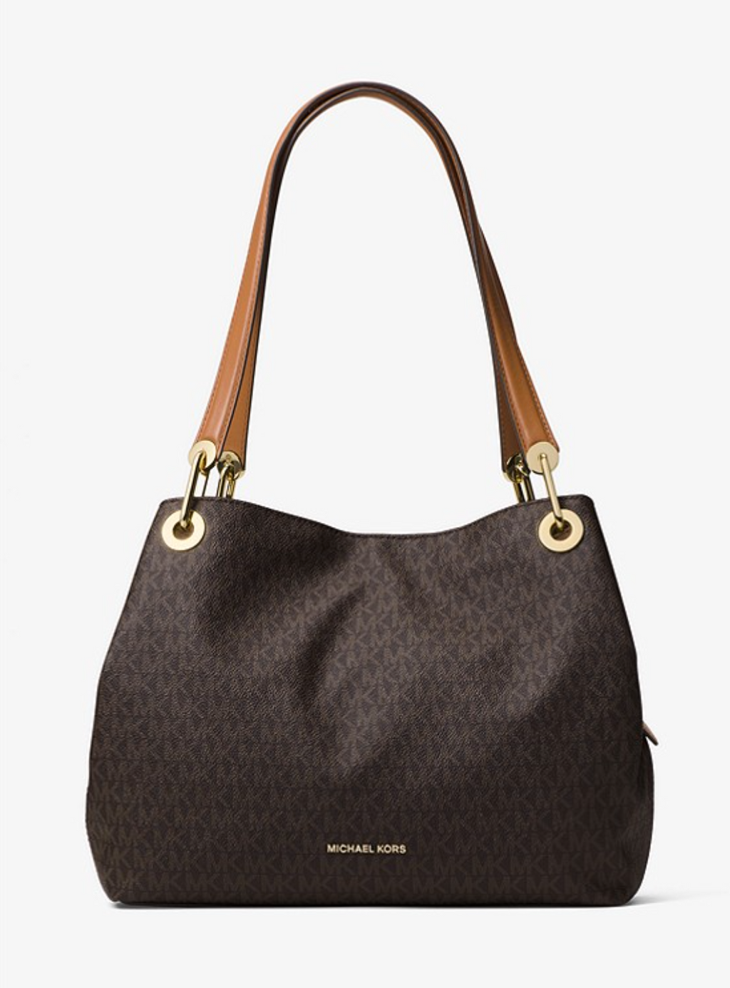 Camel - MICHAEL KORS Grand sac porté épaule Raven en cuir Camel