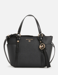 Noir doré - Petit sac cabas Sullivan à logo avec glissière supérieure Marron/Noir
