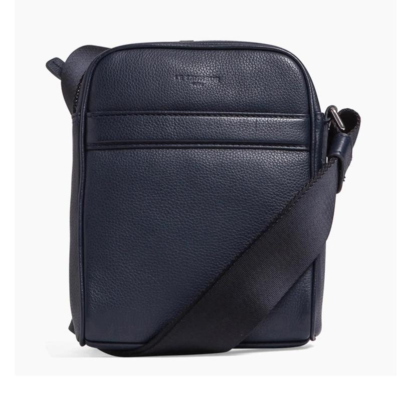 Petite Sacoche Charles en cuir grainé  TCHA2200 - Bleu
