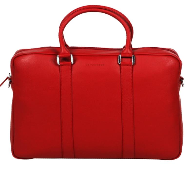 Sacoche Ordinateur Le Tanneur Victoire 14 pouces Rouge TVQ4001