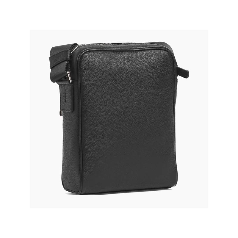 Petite Sacoche Charles en cuir grainé  TCHA2200 - Noir